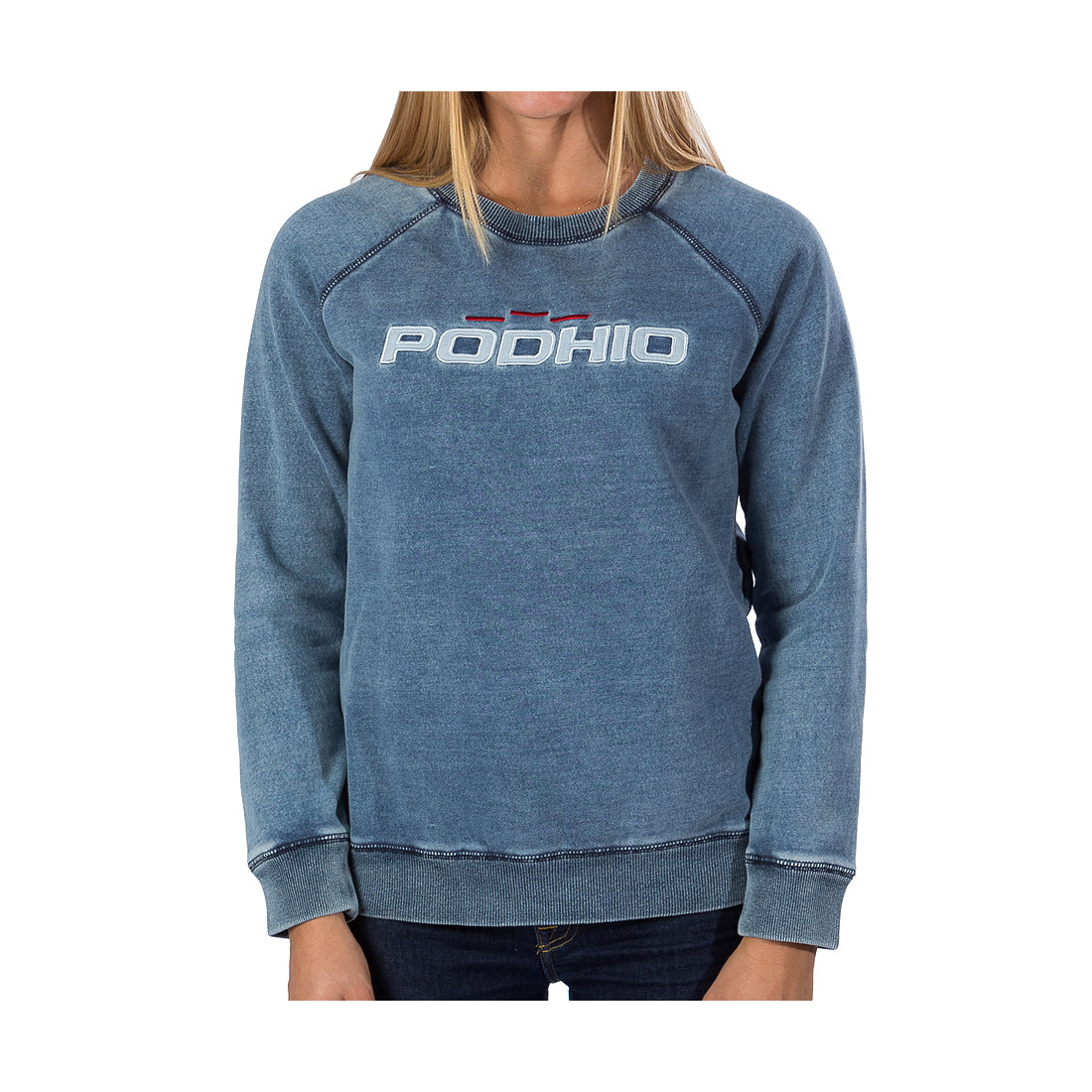 PODHIO PODHIO <BR/>FELPA DONNA AUTHENTIC 360 STONE WASHED GIROCOLLO PD032DJ 22J 