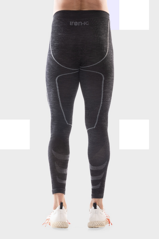 IRON-IC Leggings termici Merino 70 - ULTRA WARM 600824 BLK/GREY 