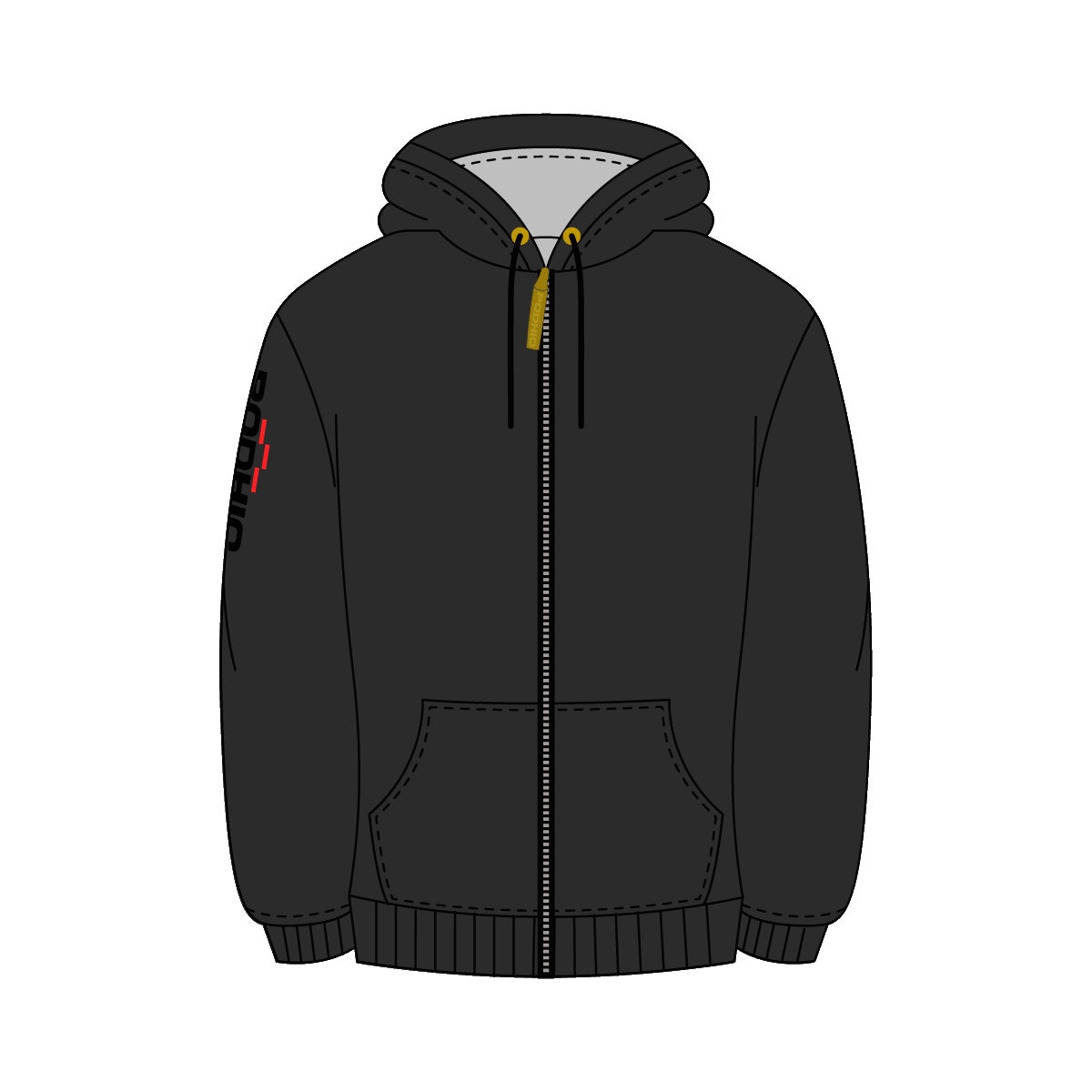 PODHIO FELPA AUTHENTIC 360 UOMO CON ZIP E CAPPUCCIO PD005 31 