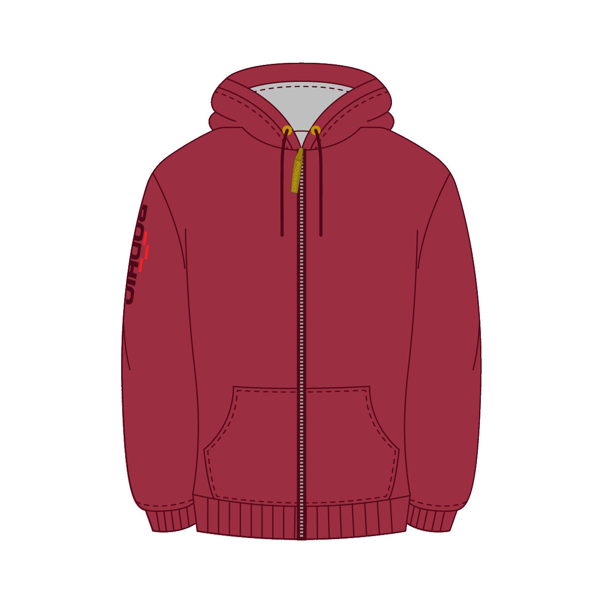 PODHIO FELPA AUTHENTIC 360 UOMO CON ZIP E CAPPUCCIO PD005 380 