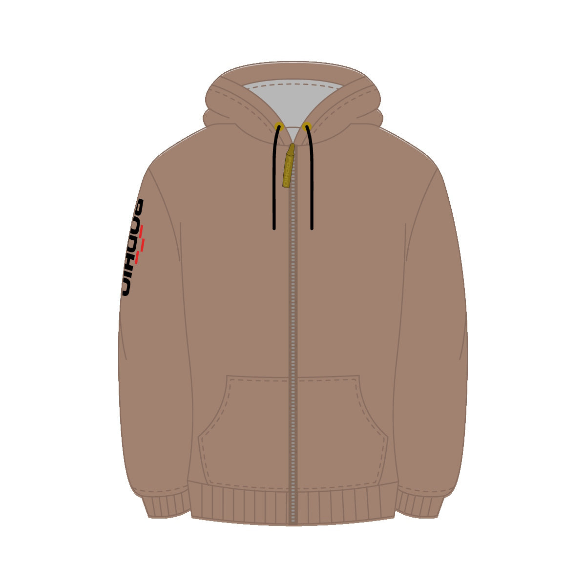 PODHIO FELPA AUTHENTIC 360 UOMO CON ZIP E CAPPUCCIO PD005 65 