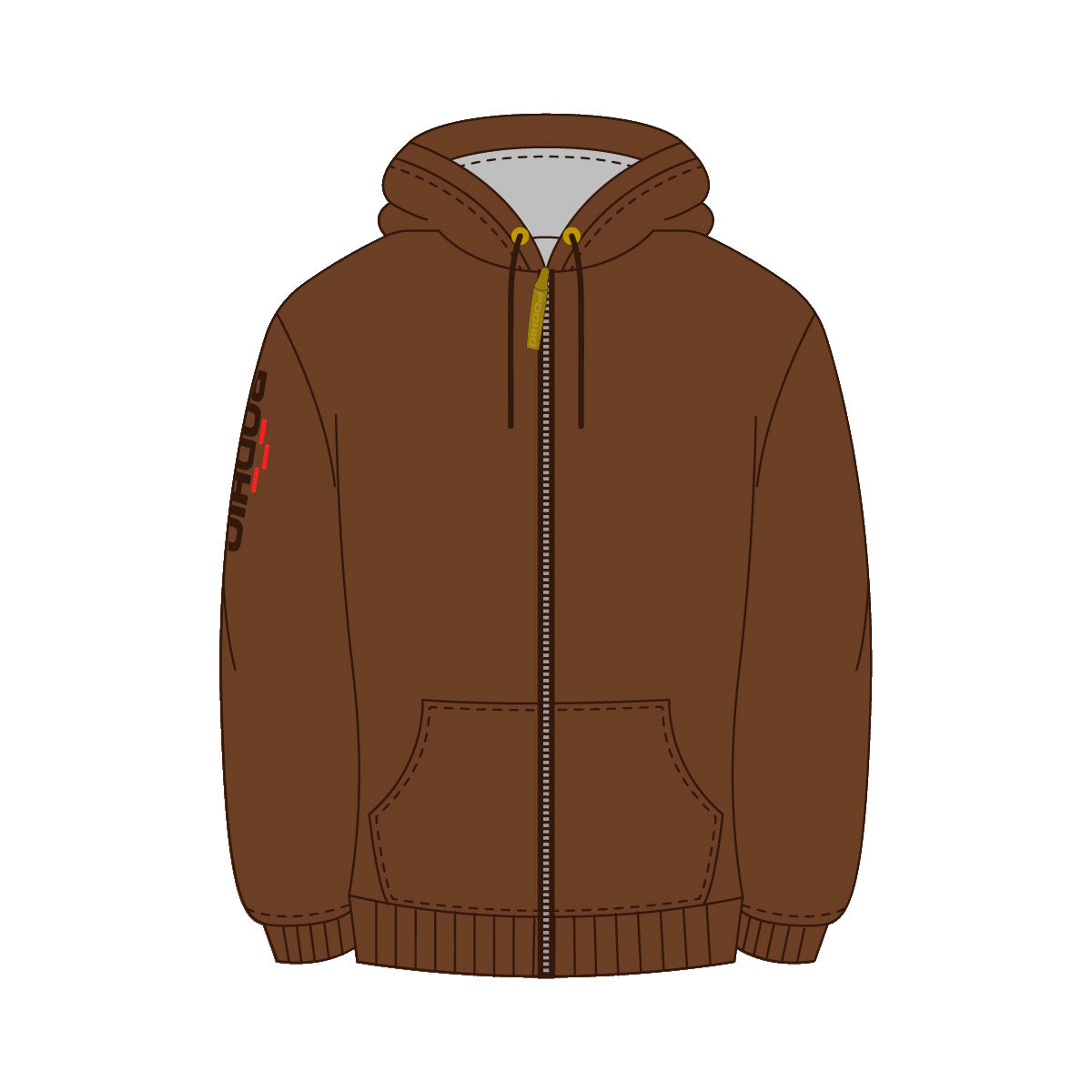 PODHIO FELPA AUTHENTIC 360 UOMO CON ZIP E CAPPUCCIO PD005 801 