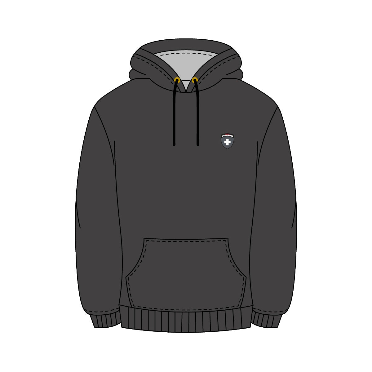 PODHIO FELPA CAPPUCCIO AUTHENTIC 360 UNISEX SCUDETTO PD910 31 