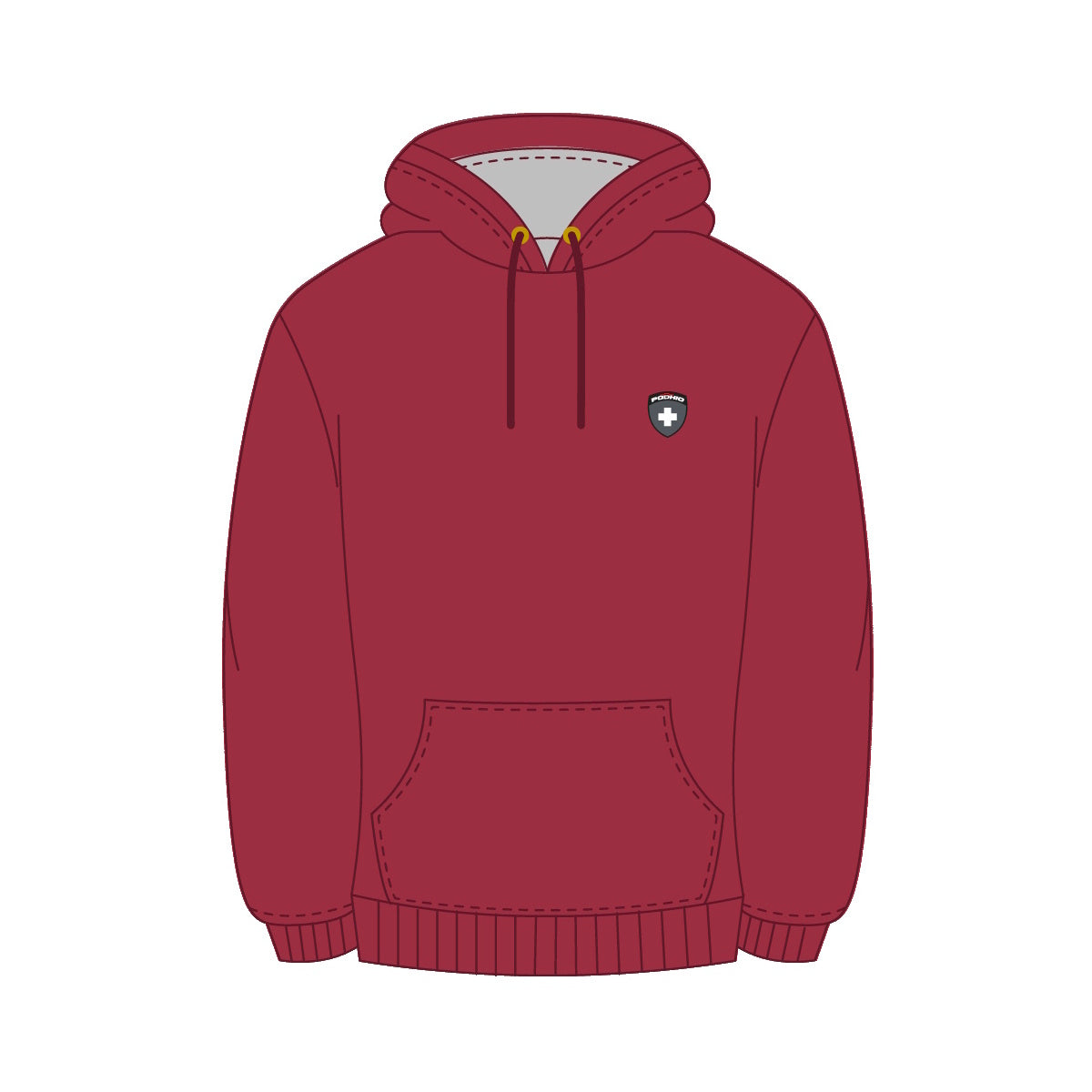 PODHIO FELPA CAPPUCCIO AUTHENTIC 360 UNISEX SCUDETTO PD910 380 