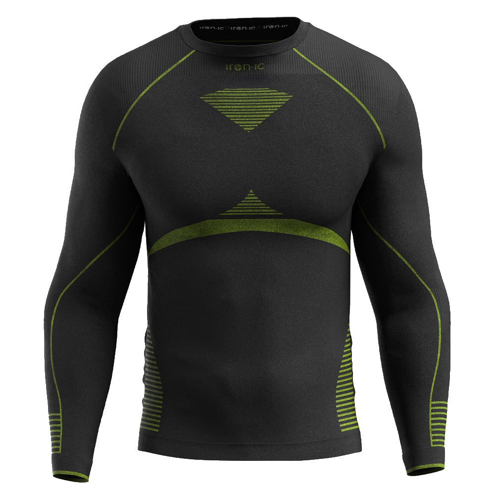 IRON-IC Maglia baselayer termica Enerka Black/Fluo - WARM 202018 BLACK 