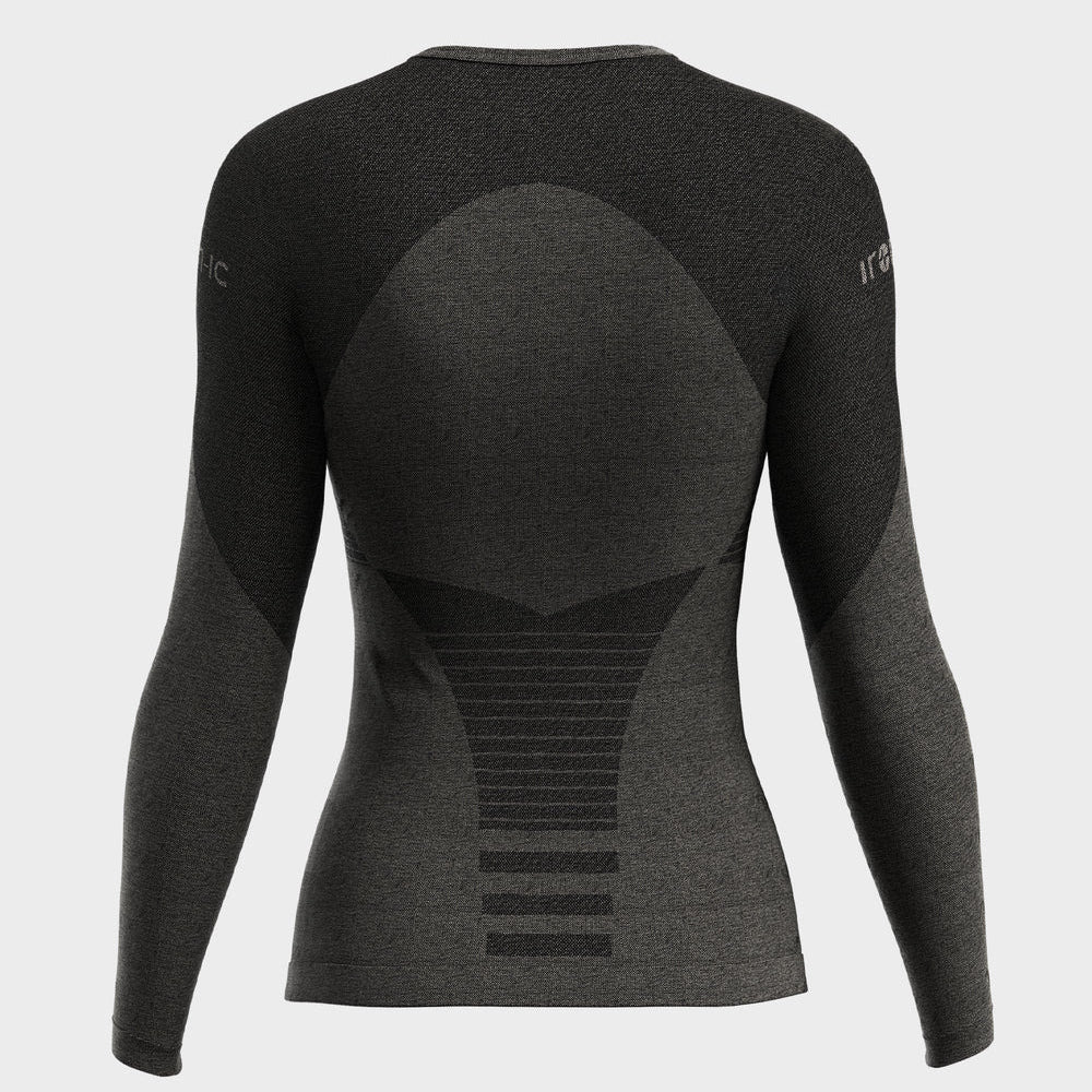 IRON-IC Maglia termica donna con cashmere Kashmir - WARM 213003 BLACK/LIGHTGREY 