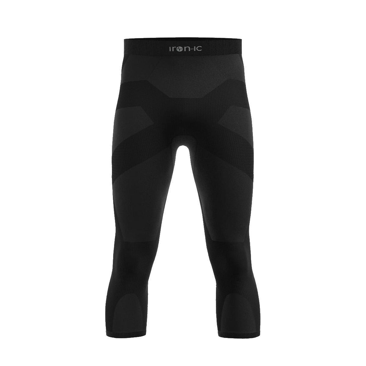 IRON-IC Leggings termici felpati 3/4 traspiranti I-SOFT - WARM 600884 BLACK 