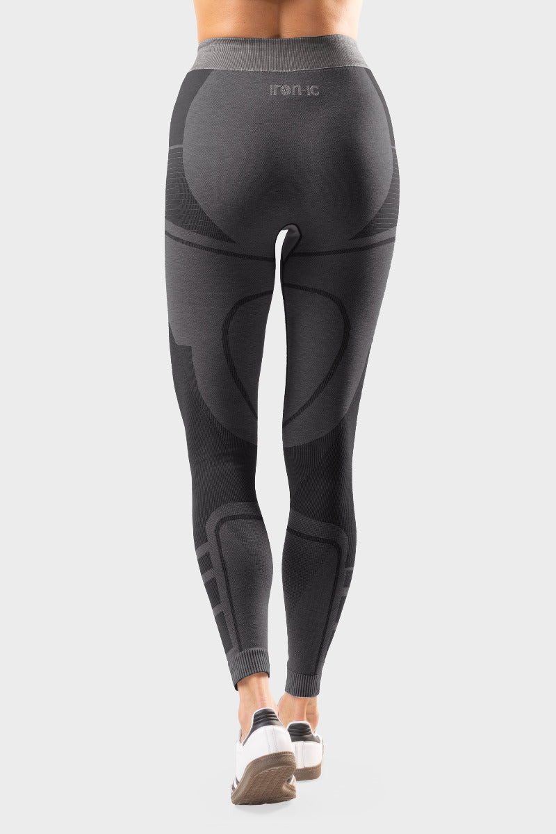 IRON-IC Leggings termici donna con cashmere Kashmir - WARM 610902 BLACK/LIGHTGREY 