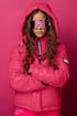 SUPER REBEL SPICY Shiny Hooded Ski Jacket Fluopink R609-5214 212 