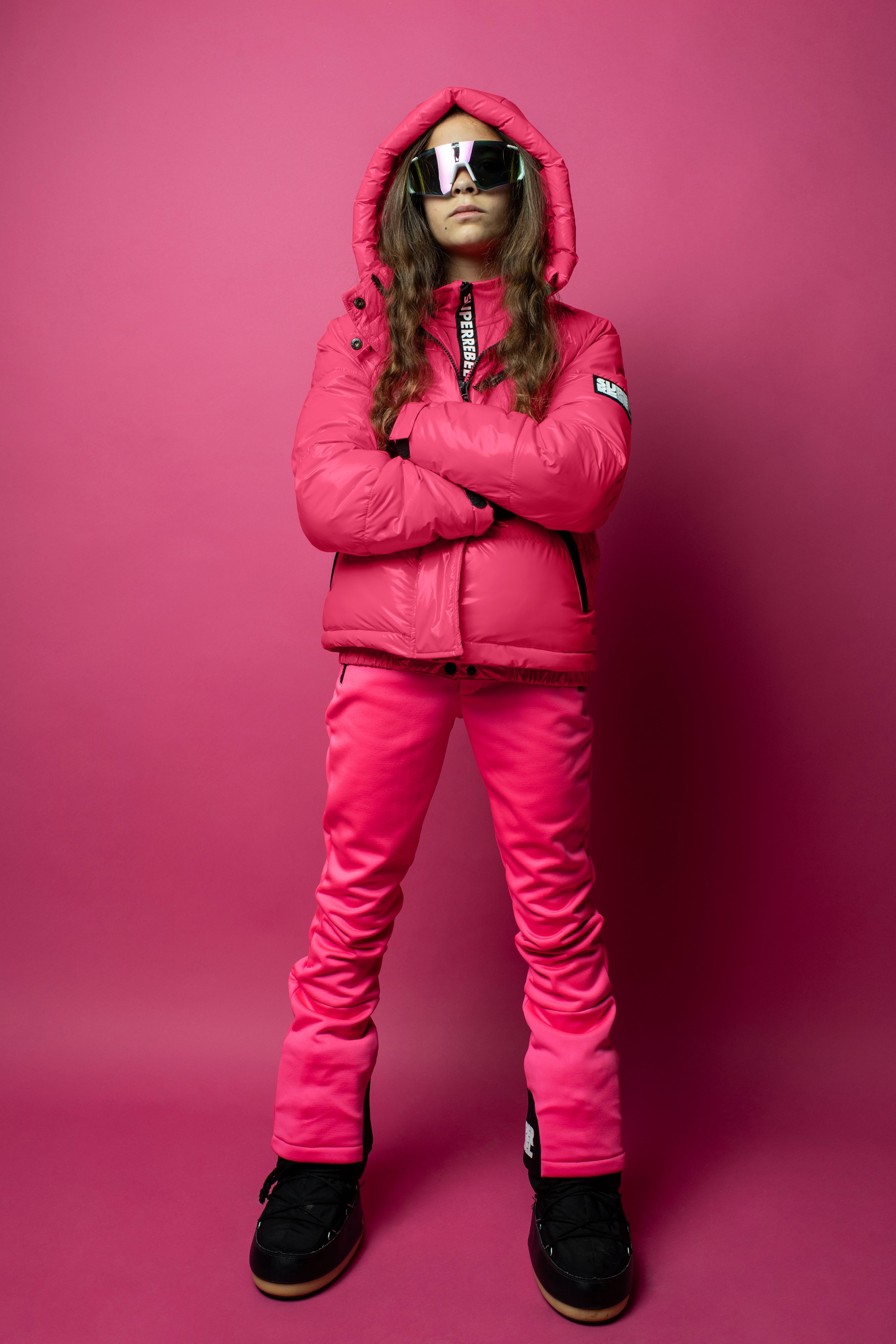 SUPER REBEL SPEAK Ski Trousers Softshell Fluopink R609-5604 212 