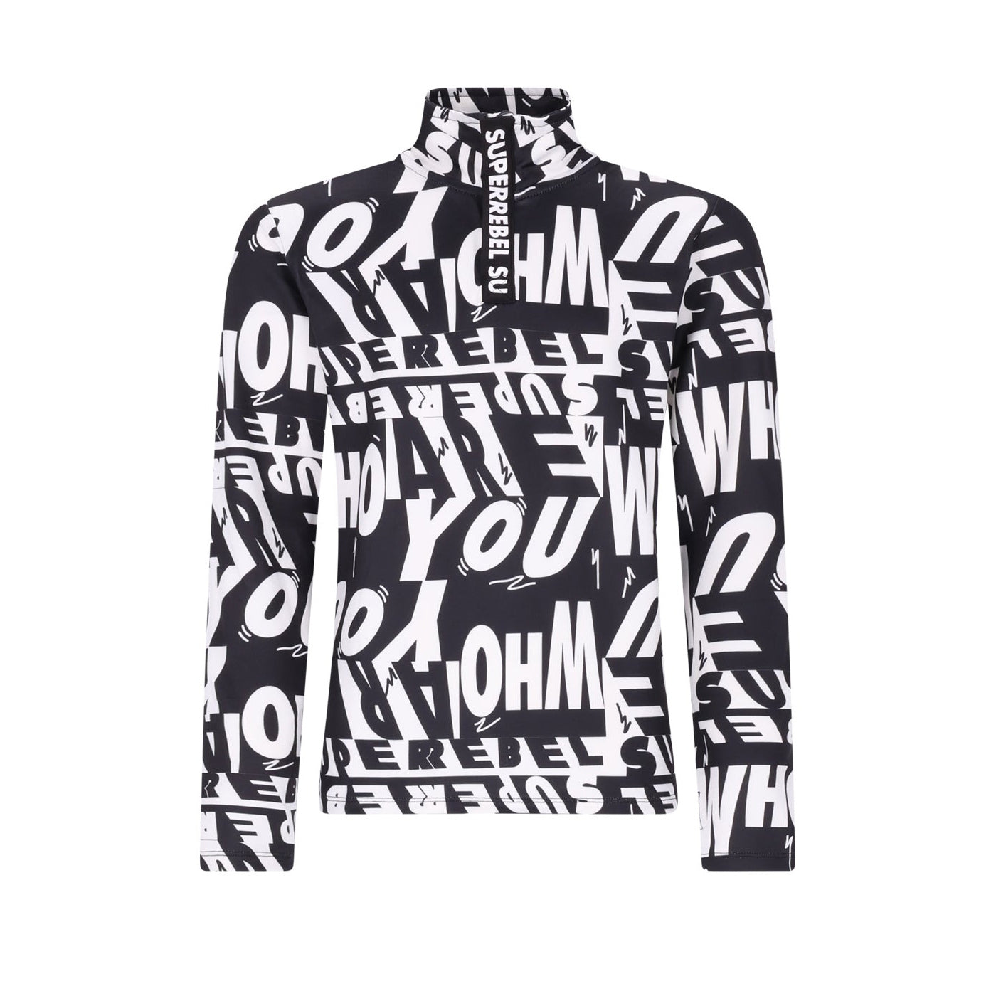 SUPER REBEL SPURT Ski Sport Jersey Pully Black&White R609-6402 086 