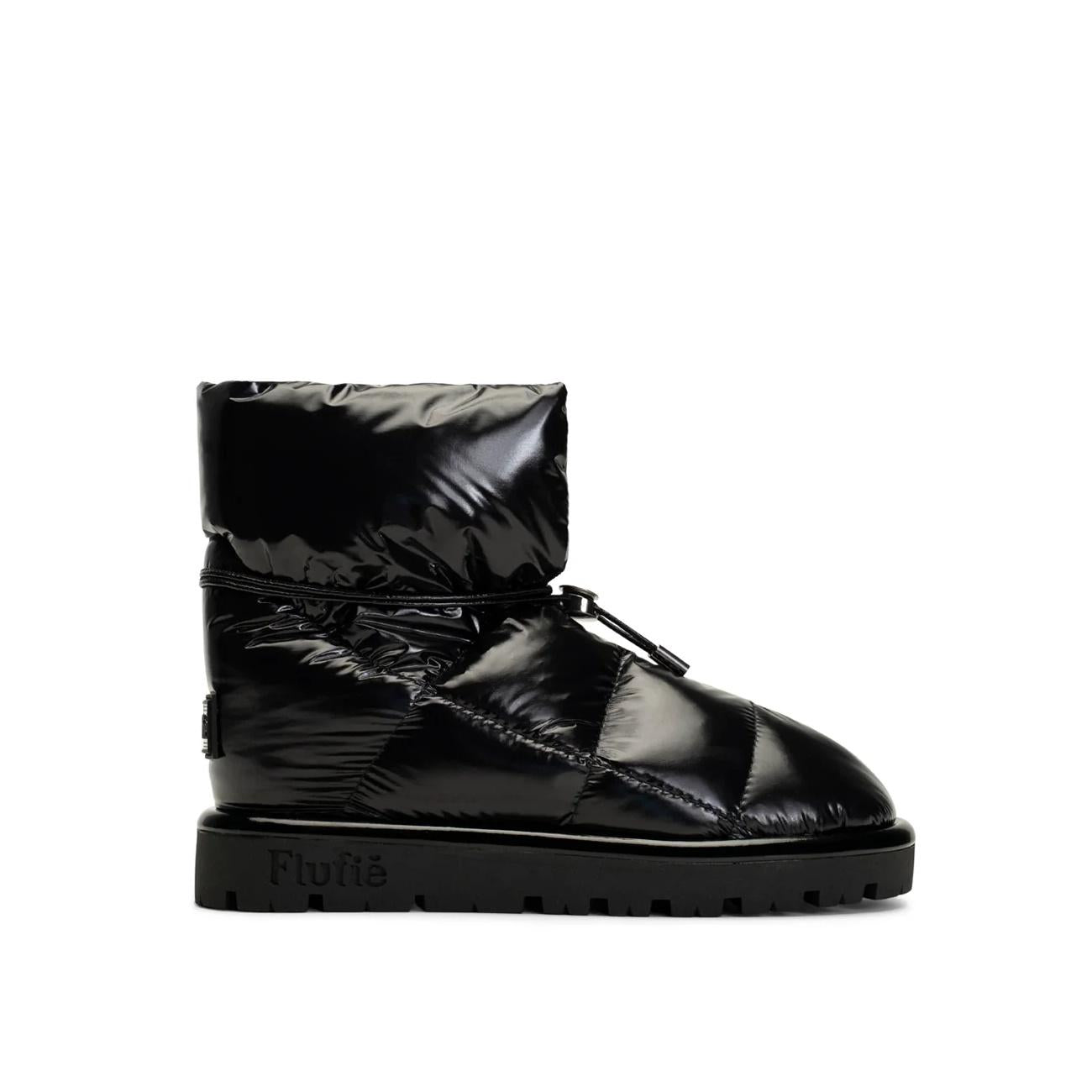 FLUFIè Shiny Jet Black Pillow Boot S03 JETBLACK 