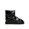 Shiny Jet Black Pillow Boot