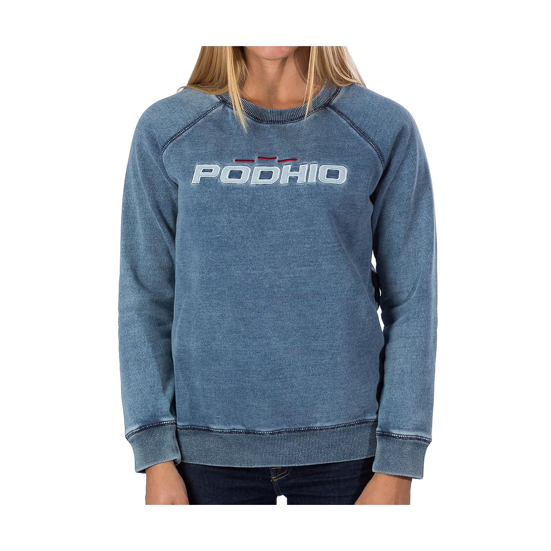 PODHIO PODHIO <BR/>FELPA DONNA AUTHENTIC 360 STONE WASHED GIROCOLLO PD032DJ 22J 