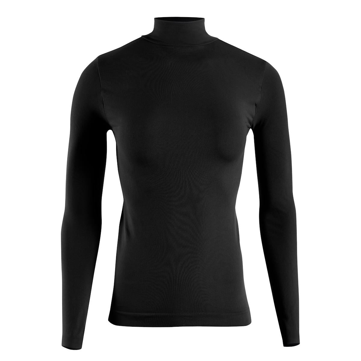 IRON-IC T-shirt cashmere collo alto e manica lunga - donna 212847 BLK 