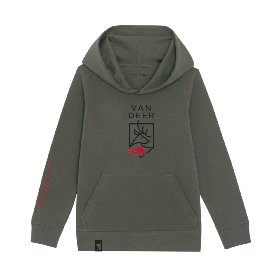 VAN DEER VAN DEER LOGO HOODIE-JR KHAKI V23BE015 . 