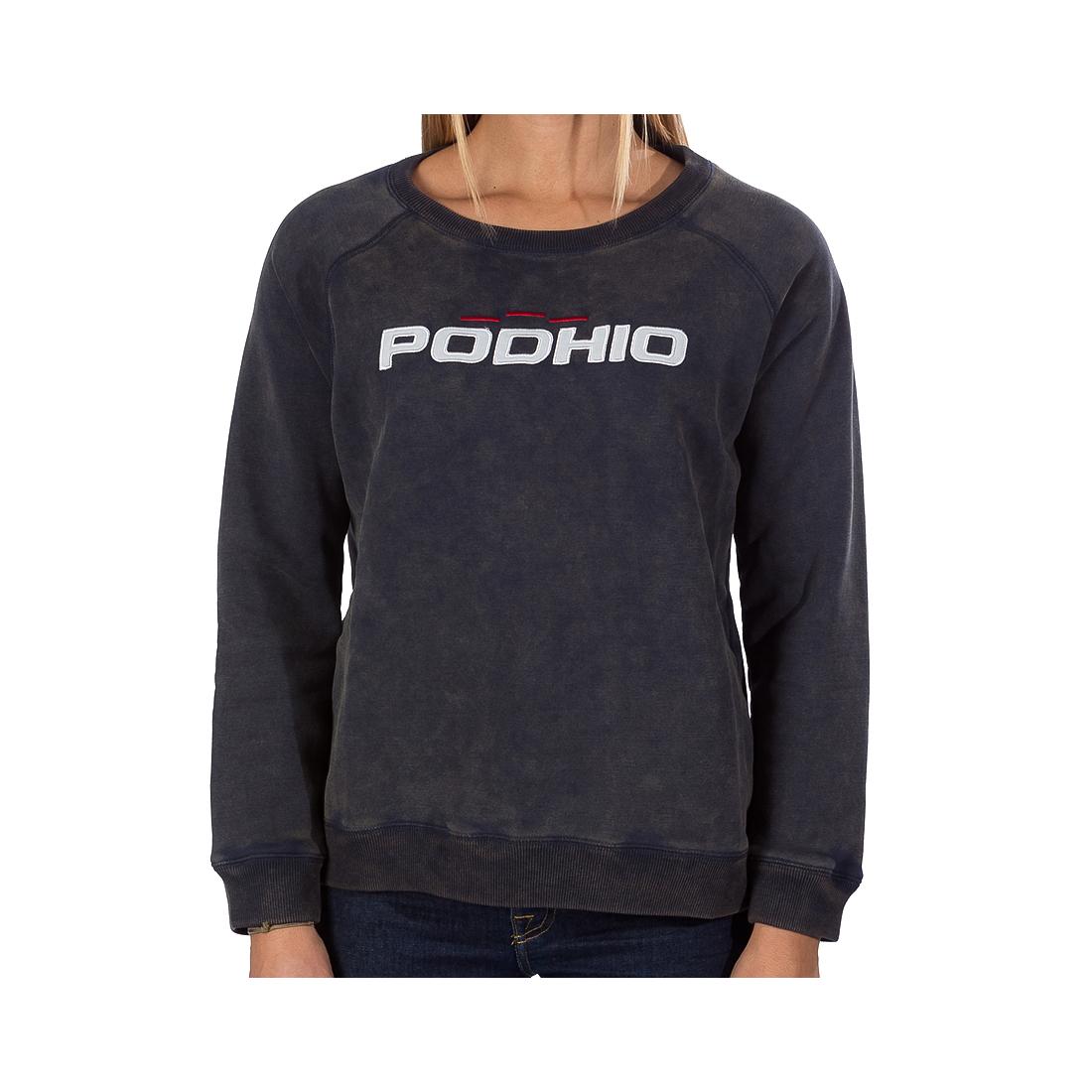 PODHIO PODHIO <BR/>FELPA DONNA AUTHENTIC 360 SNOW WASHED GIROCOLLO PD032D 22 
