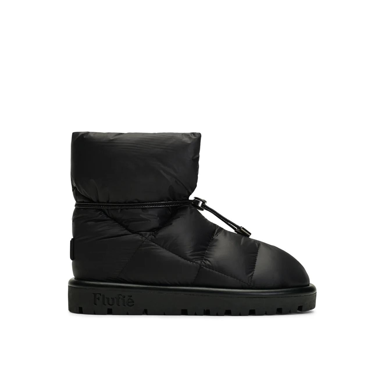 FLUFIè Metallic Jet Black Pillow Boot S02 JETBLACK 