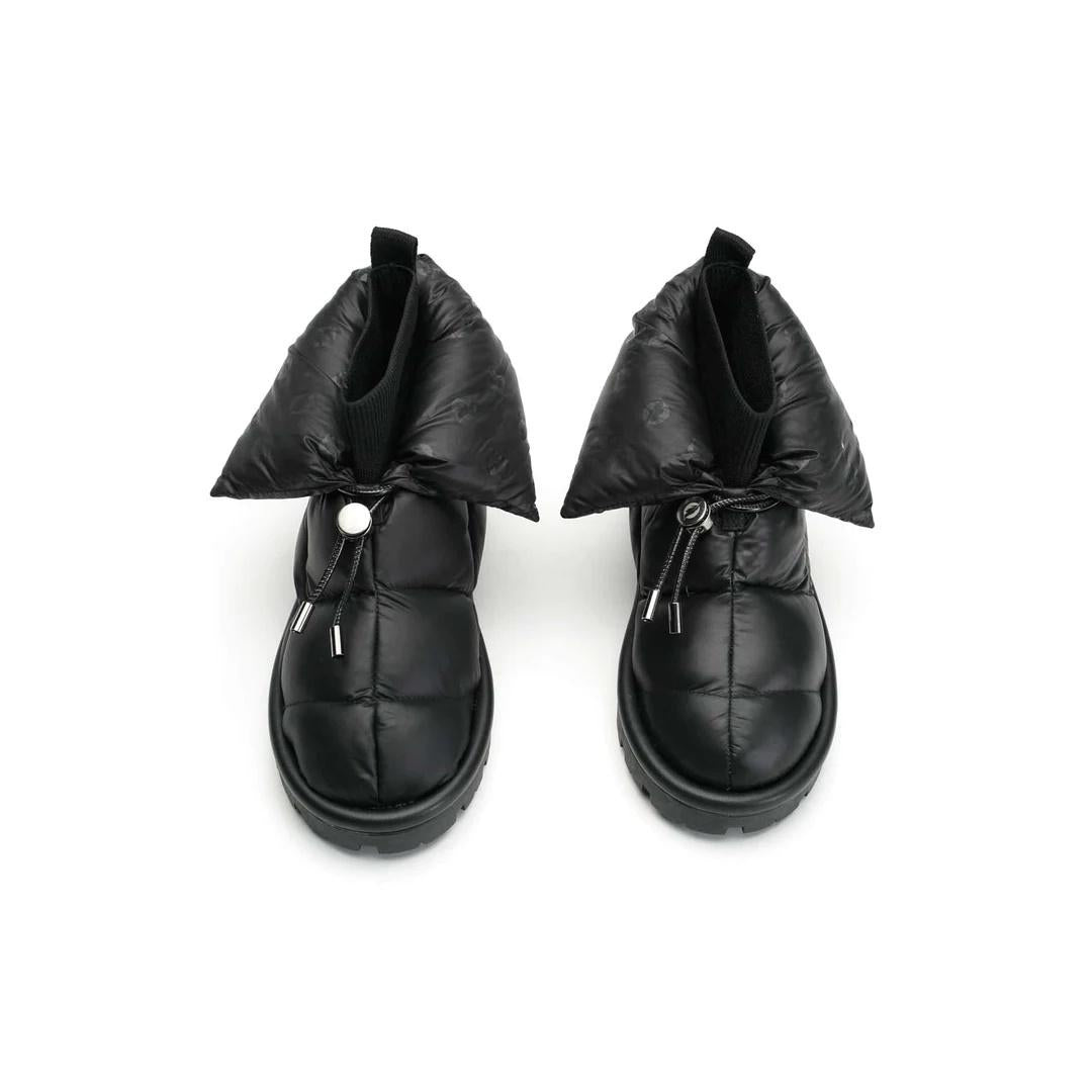 FLUFIè Metallic Jet Black Pillow Boot S02 JETBLACK 