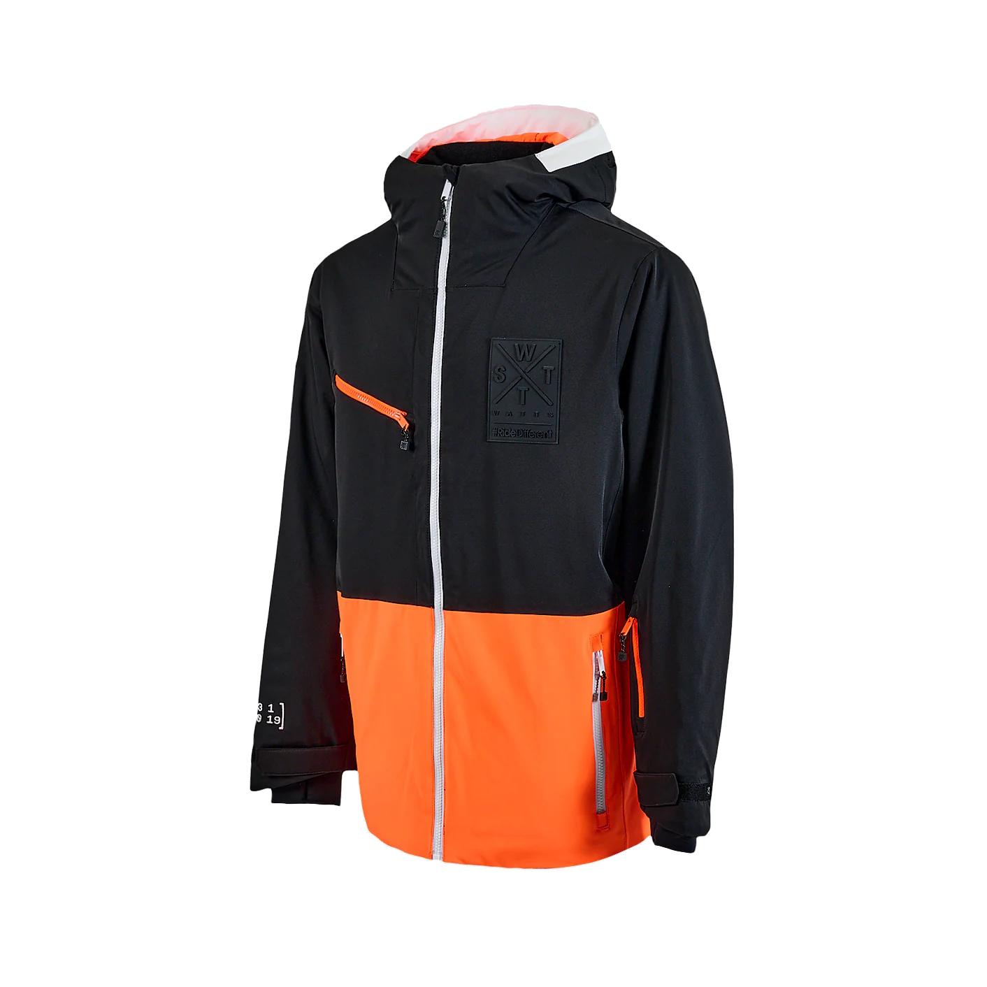 WATTS X-Temper Ski Jacket - Black and Fluorescent Orange X-TEMPER W9092 