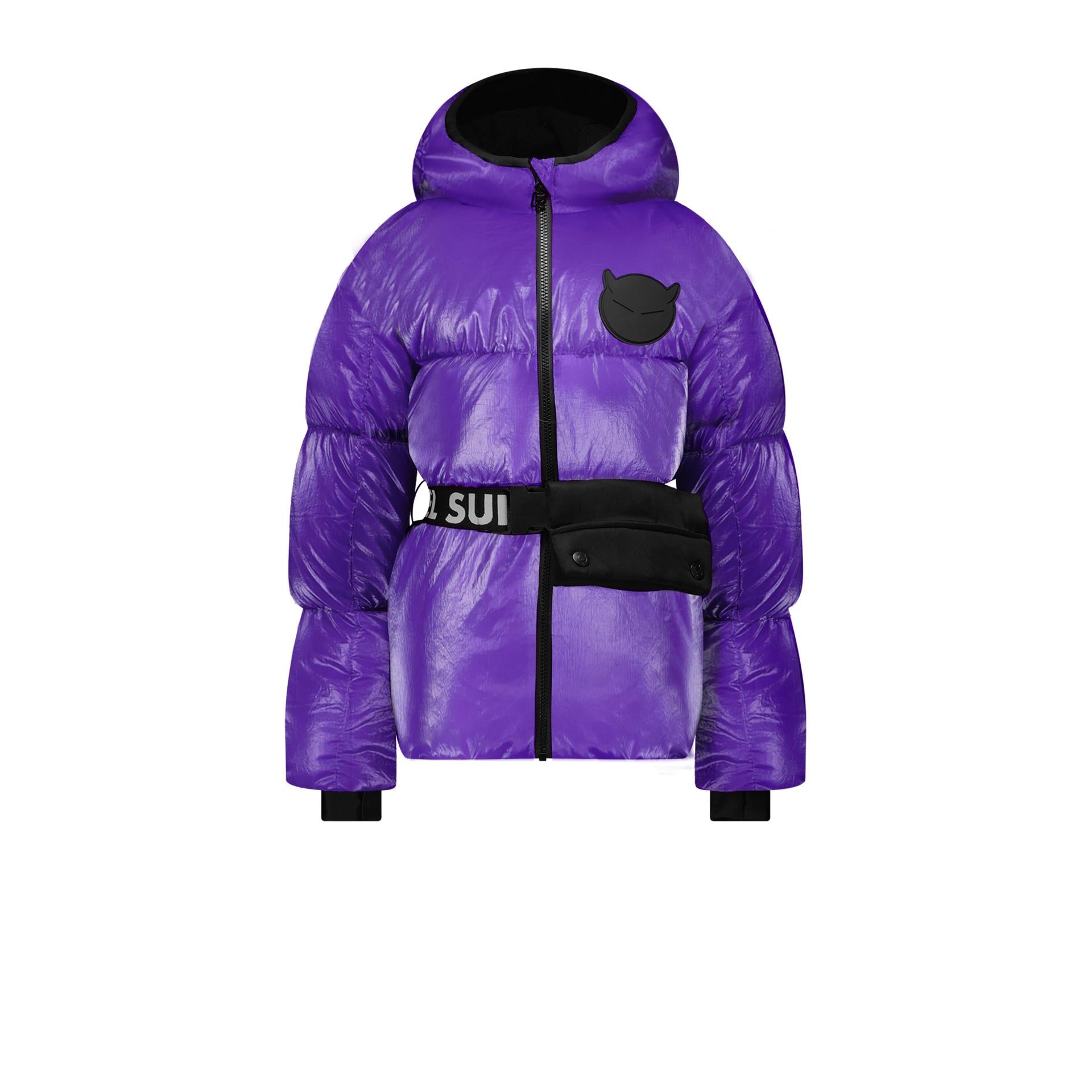 SUPER REBEL puff girls fleece hooded jacket R509-5204 997 