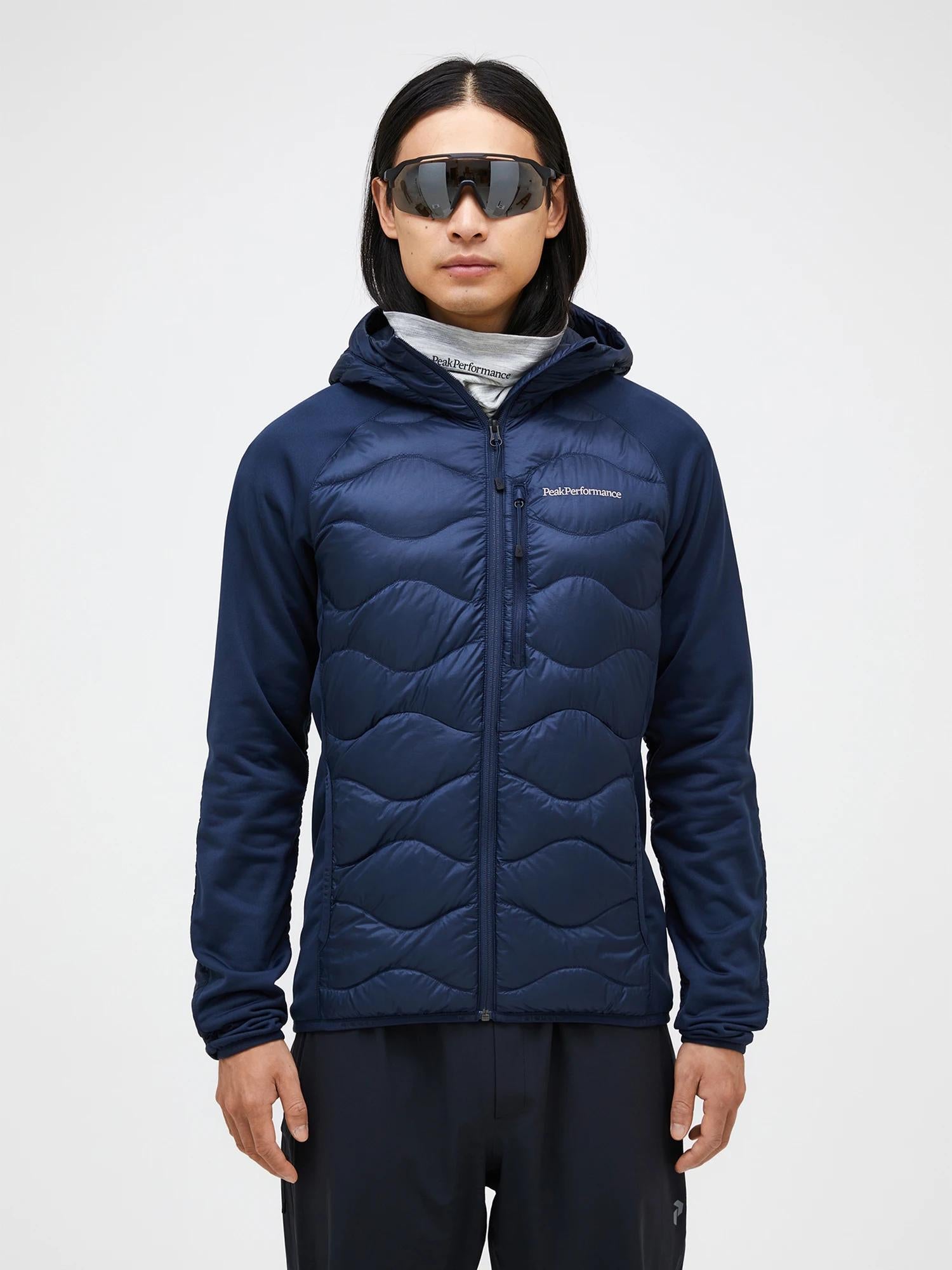 Peak Performance M Helium Down Hybrid Hood-BLUE SHADOW G79844 010 