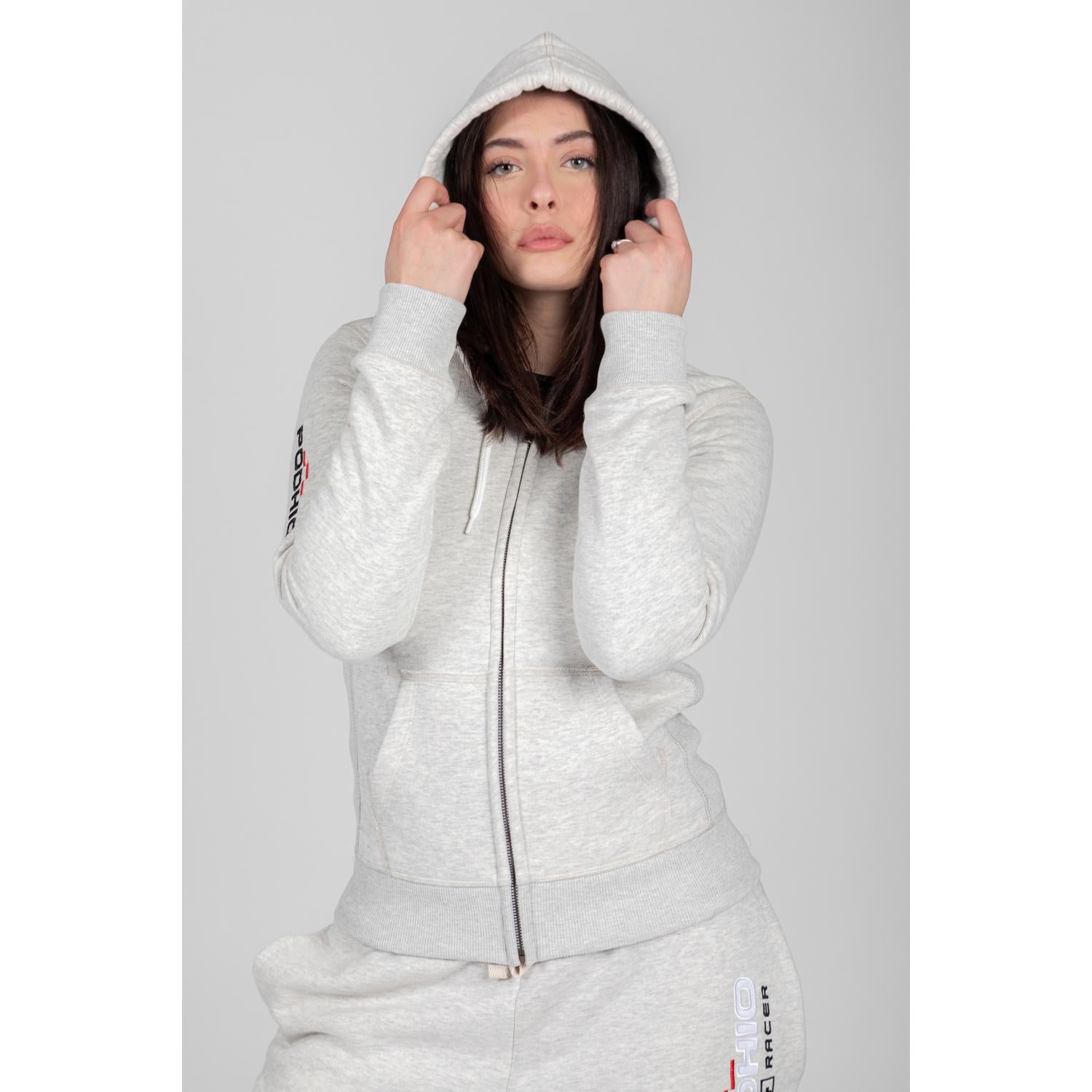PODHIO PODHIO <BR/>FELPA AUTHENTIC 360 DONNA CON ZIP E CAPPUCCIO PD006 64 