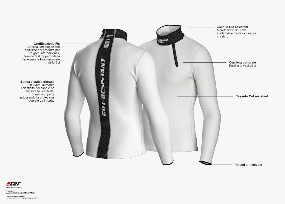 ENERGIAPURA MAGLIA CUT RESISTANT BIANCO FIS sr MM004XSR A988 