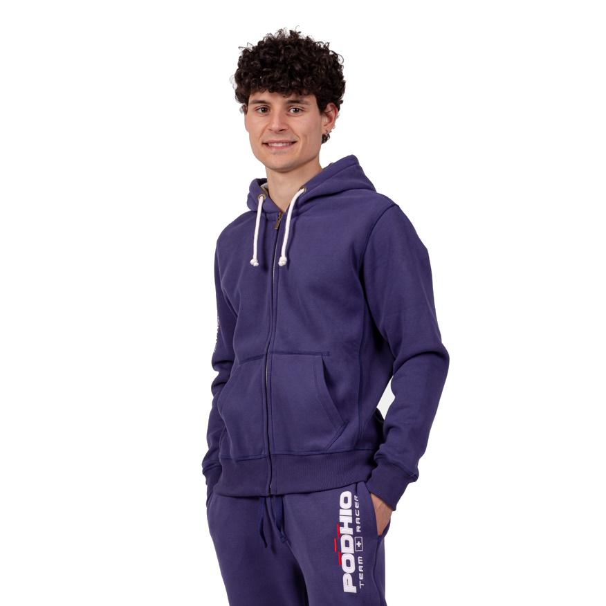 PODHIO PODHIO <BR/>FELPA AUTHENTIC 360 UOMO CON ZIP E CAPPUCCIO PD005 62 