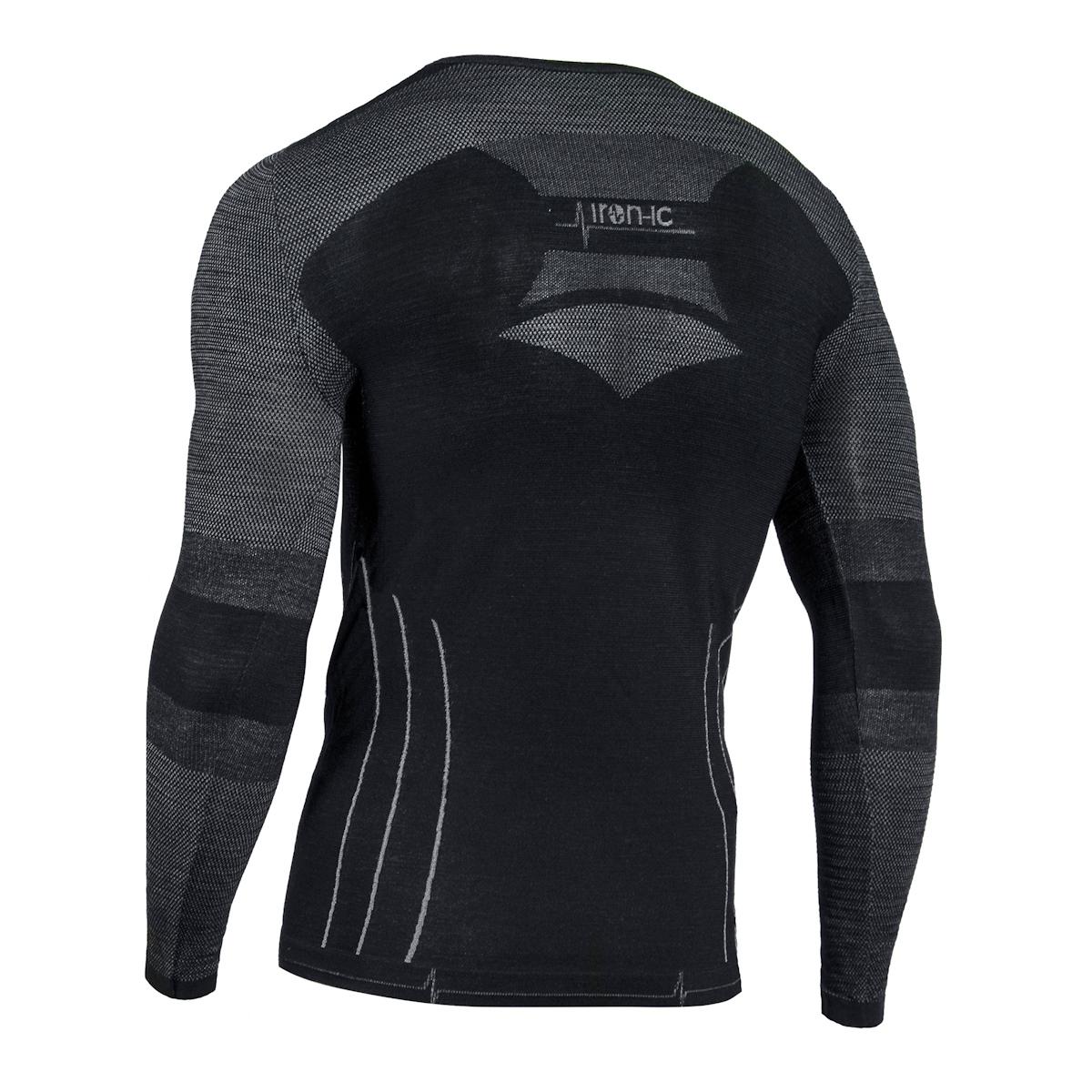 IRON-IC T-shirt merino manica lunga - uomo performance 201896 BLK 
