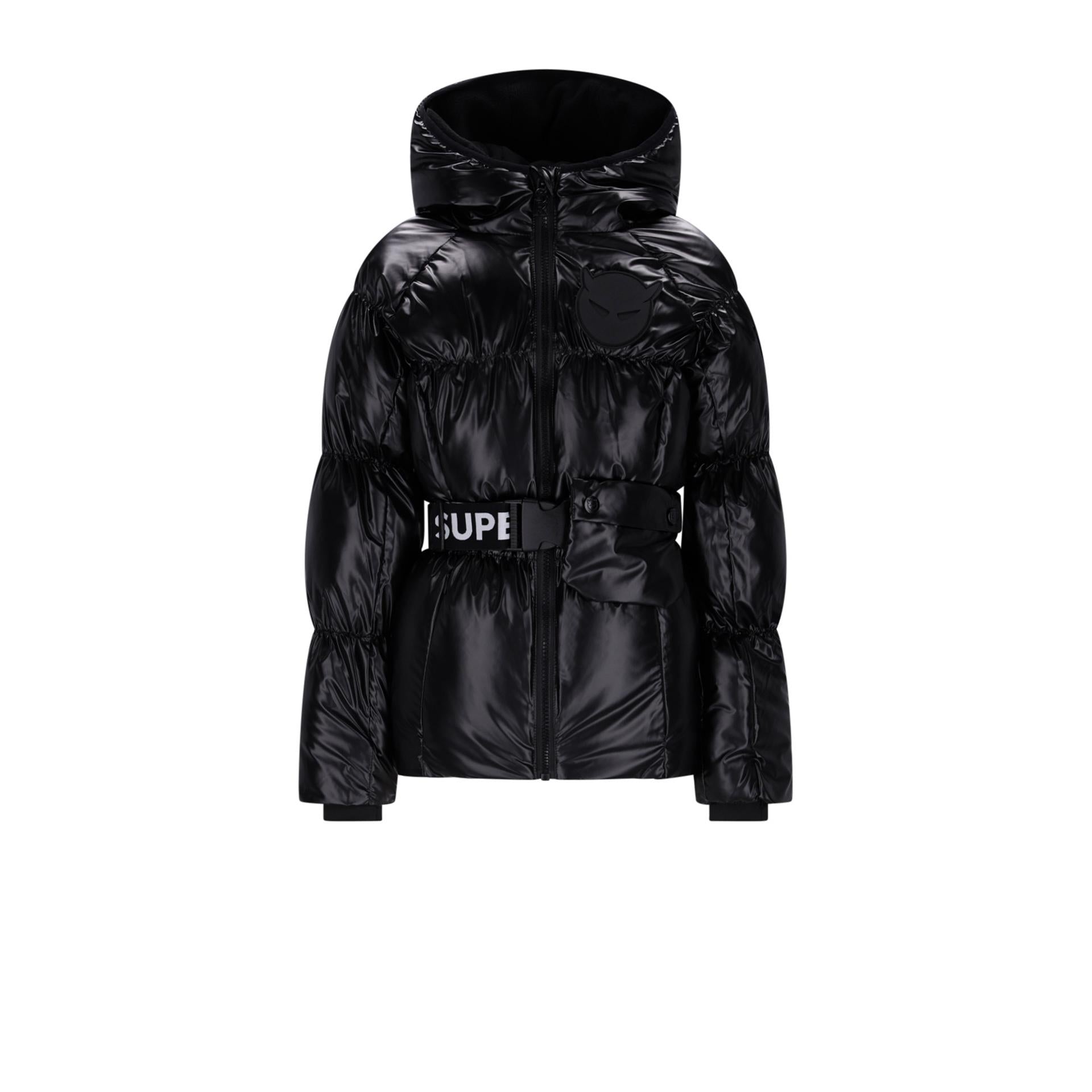 SUPER REBEL puff girls fleece hooded jacket R509-5204 099 