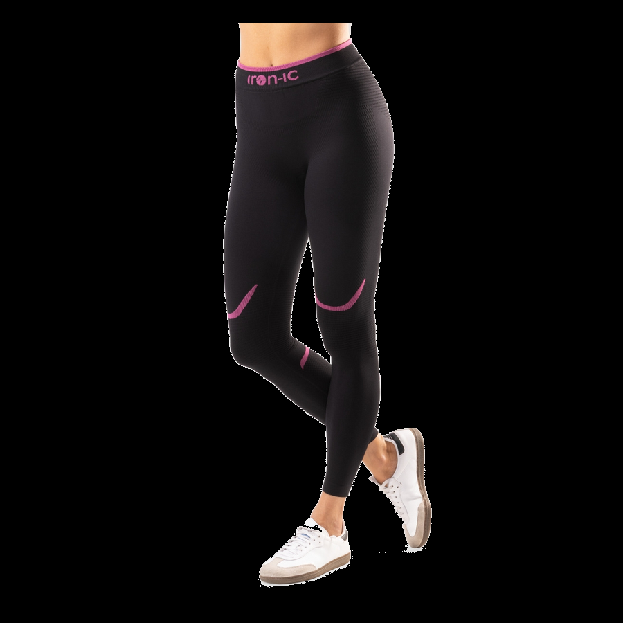 IRON-IC Leggings termici felpati donna Smear - I-Soft - ULTRA WARM 610867 BLACK 