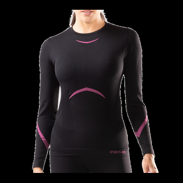IRON-IC Maglia termica felpata donna Smear - I-Soft - ULTRA WARM 213002 BLACK 
