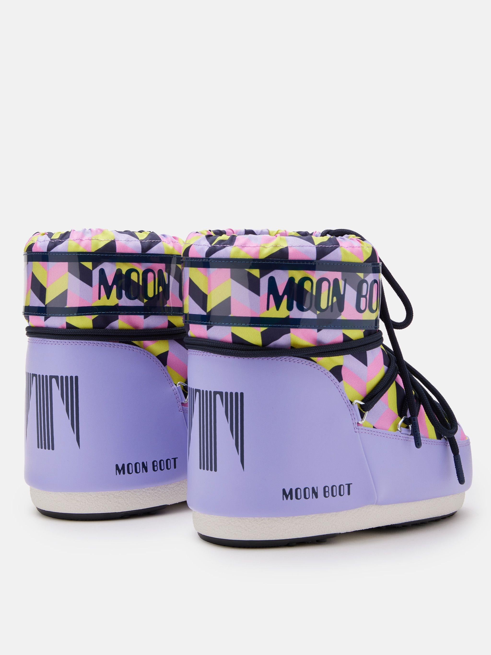 MOON BOOT ICON LOW LILLA CON STAMPA OPTICAL 1409550 JB10 