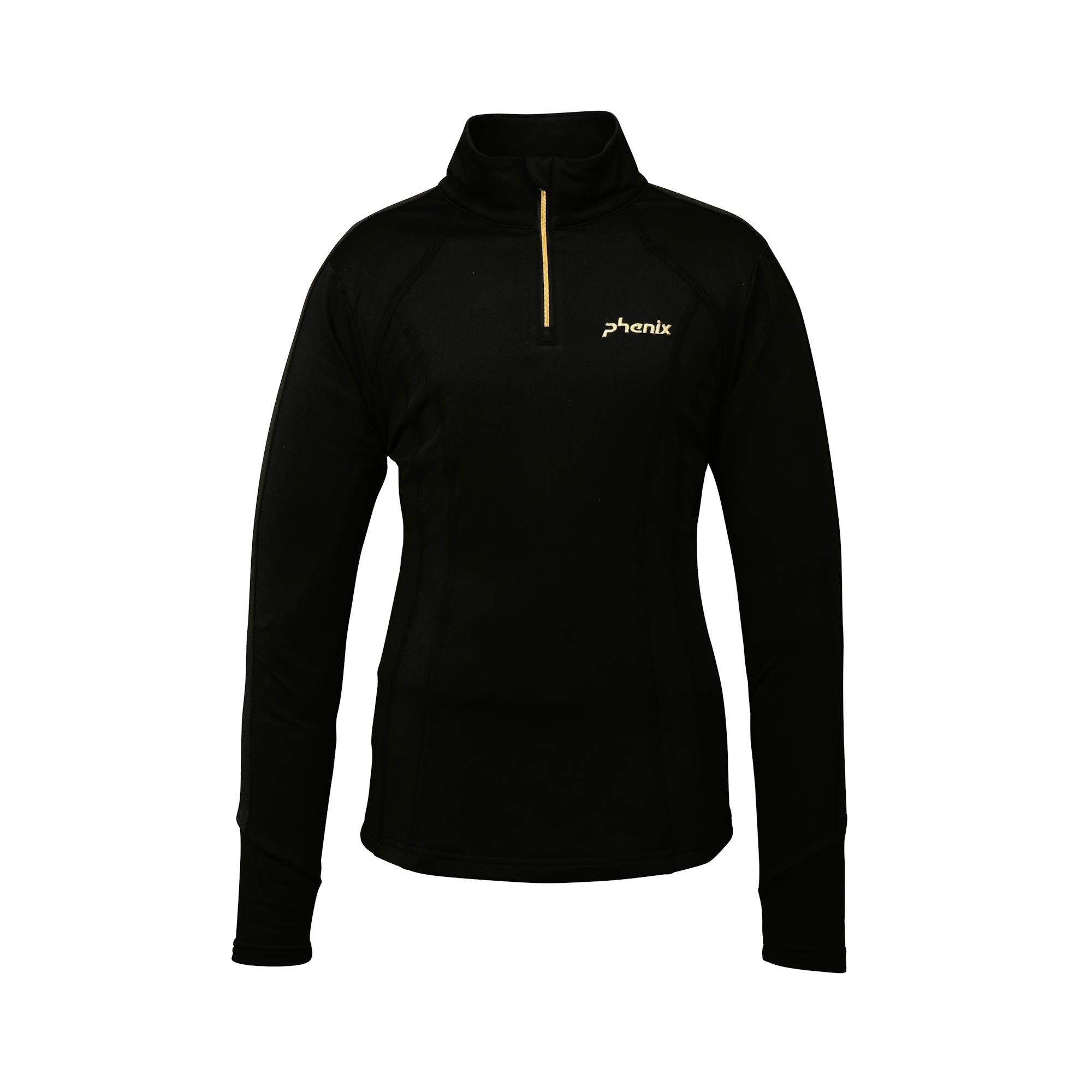PHENIX basic set-in sleeve mock neck tee W25LS60 BK 