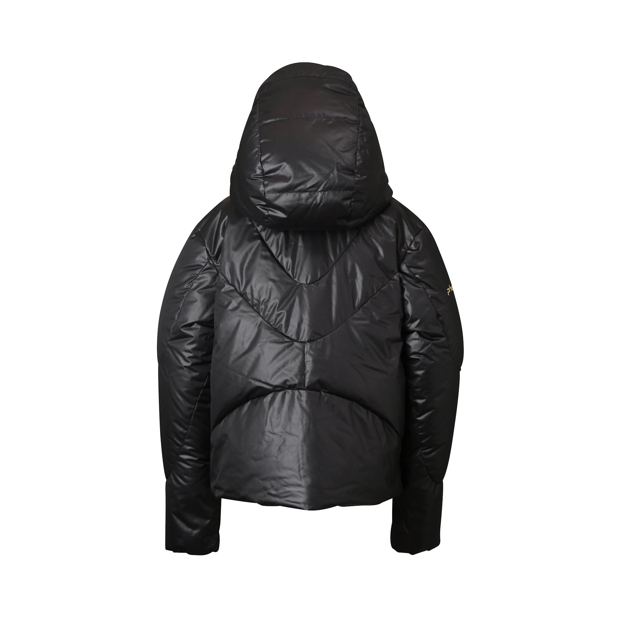 PHENIX irregular cutting down jacket W25OT54 BK 