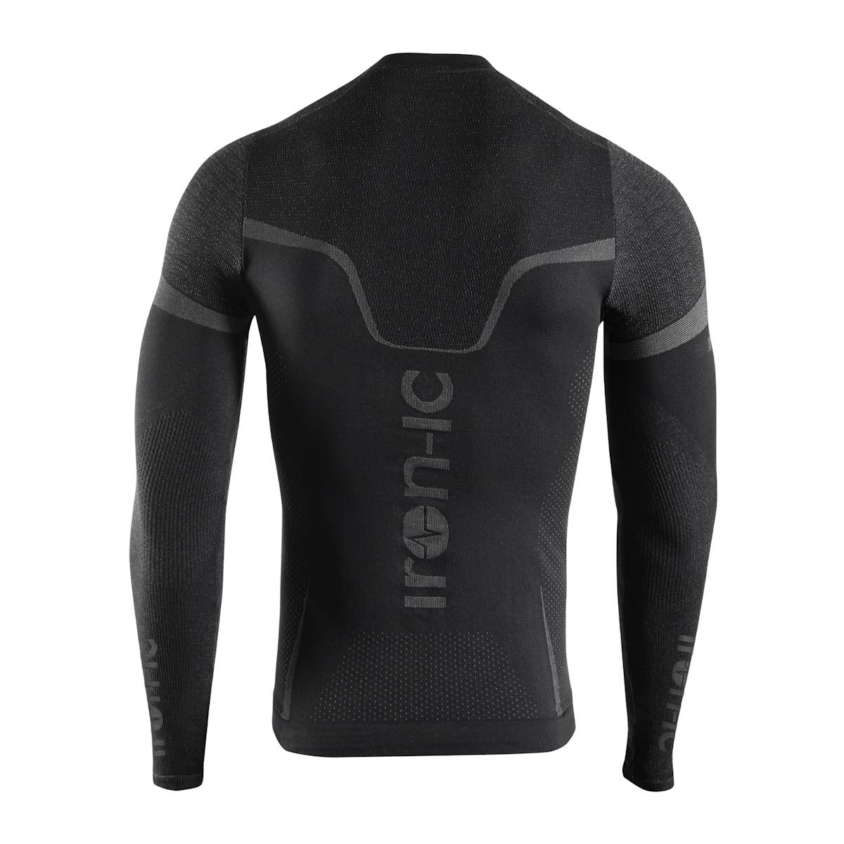 IRON-IC T-shirt manica lunga - uomo performance<BR/> 201658 BLACK 